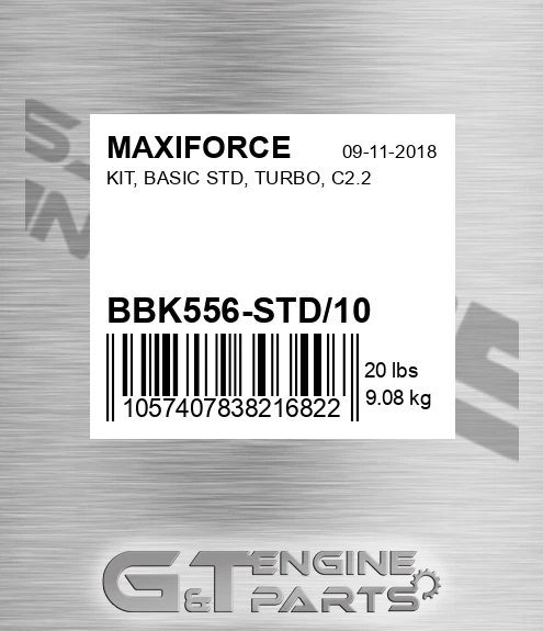 BBK556-STD/10 Kit, Basic Std, Turbo, C2.2 for MAXIFORCE