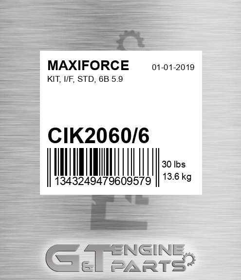 CIK2060/6 Kit, I/f, Std, 6b 5.9 for MAXIFORCE