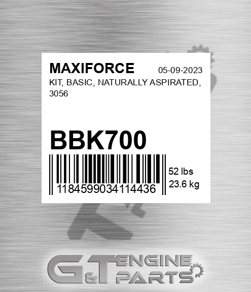 BBK700 Kit, Basic, Naturally Aspirated, 3056 for MAXIFORCE
