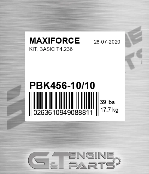PBK456-10/10 Kit, Basic T4.236 for MAXIFORCE