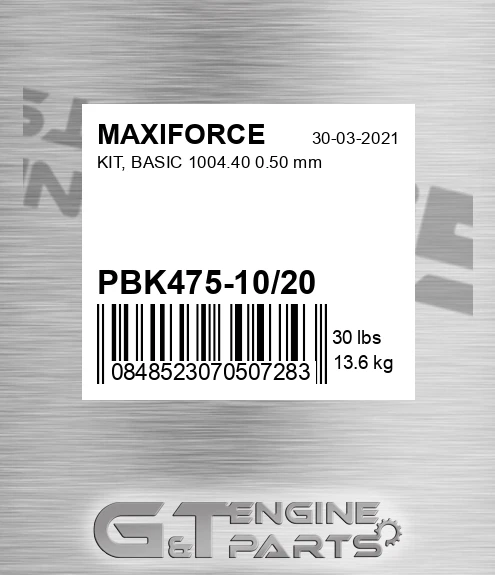 PBK475-10/20 Kit, Basic 1004.40 0.50 Mm for MAXIFORCE