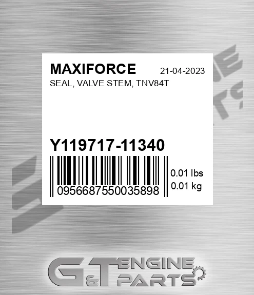 Y119717-11340 Seal, Valve Stem, Tnv84t for MAXIFORCE