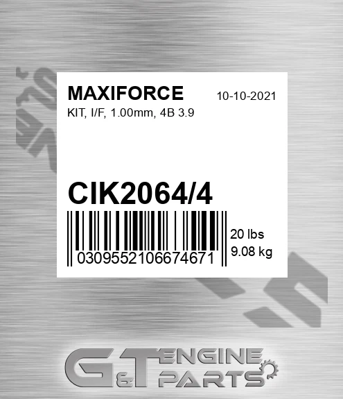 CIK2064/4 Kit, I/f, 1.00mm, 4b 3.9 for MAXIFORCE
