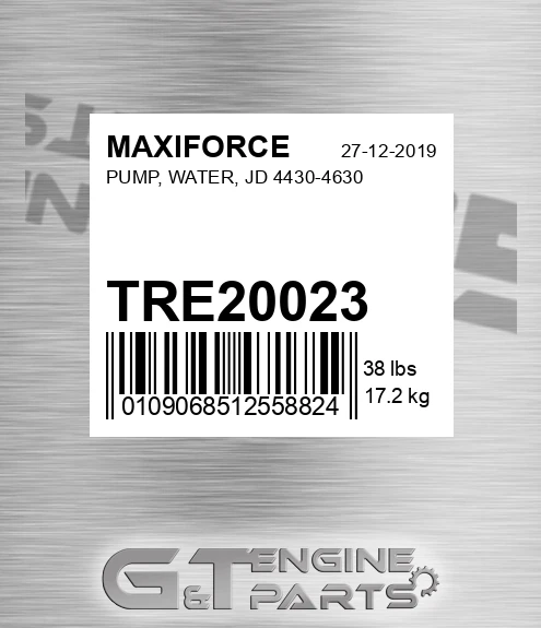 TRE20023 Pump, Water, Jd 4430-4630 for MAXIFORCE