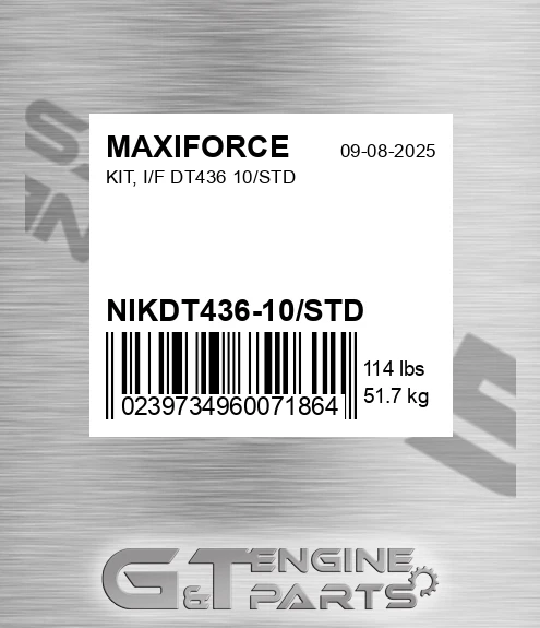 NIKDT436-10/STD Kit, I/f Dt436 10/std for MAXIFORCE