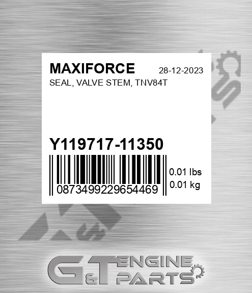 Y119717-11350 Seal, Valve Stem, Tnv84t for MAXIFORCE