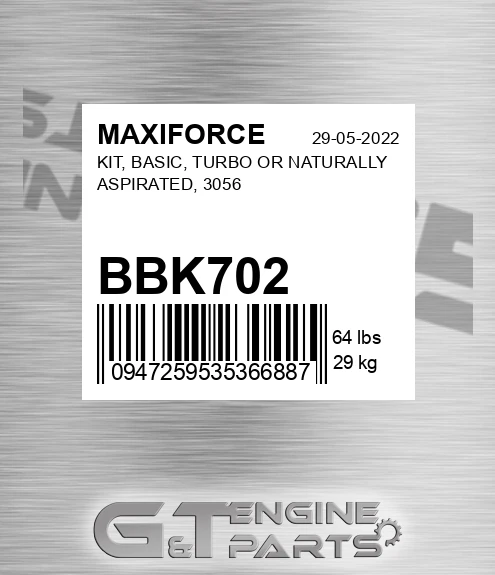 BBK702 Kit, Basic, Turbo Or Naturally Aspirated, 3056 for MAXIFORCE