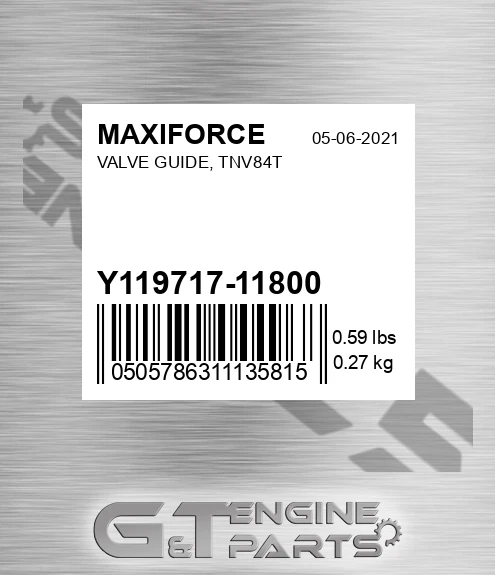Y119717-11800 Valve Guide, Tnv84t for MAXIFORCE