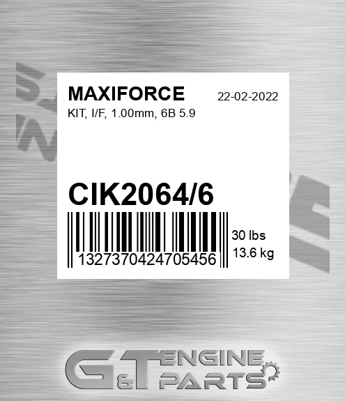 CIK2064/6 Kit, I/f, 1.00mm, 6b 5.9 for MAXIFORCE
