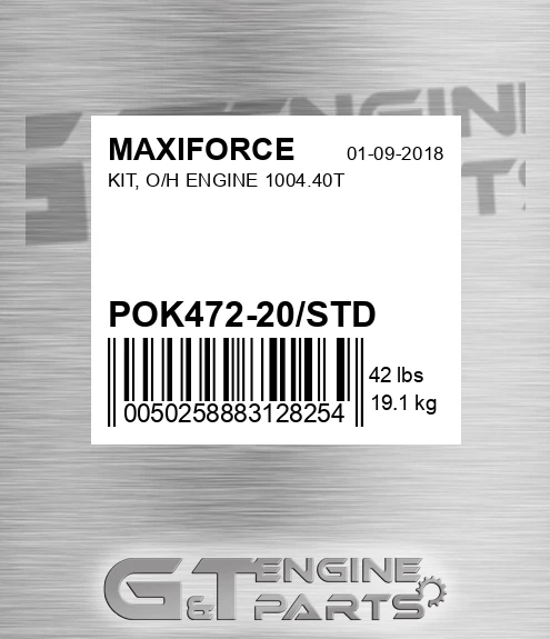 POK472-20/STD Kit, O/h Engine 1004.40t for MAXIFORCE