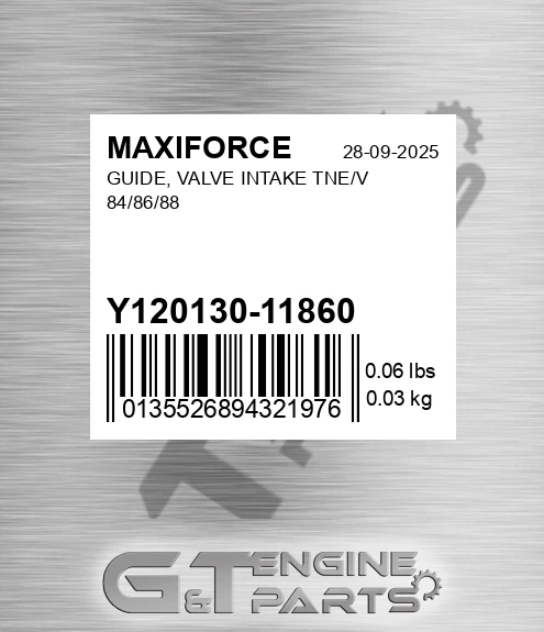 Y120130-11860 Guide, Valve Intake Tne/v 84/86/88