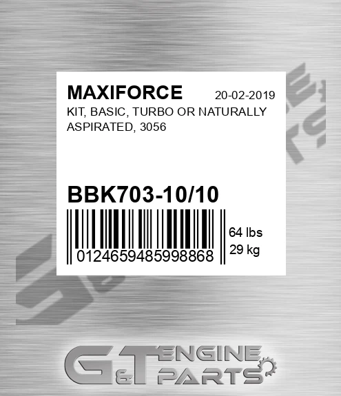 BBK703-10/10 Kit, Basic, Turbo Or Naturally Aspirated, 3056 for MAXIFORCE