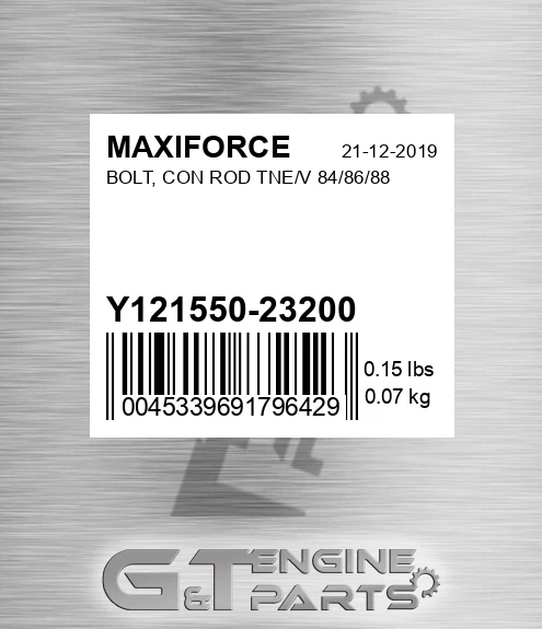 Y121550-23200 Bolt, Con Rod Tne/v 84/86/88