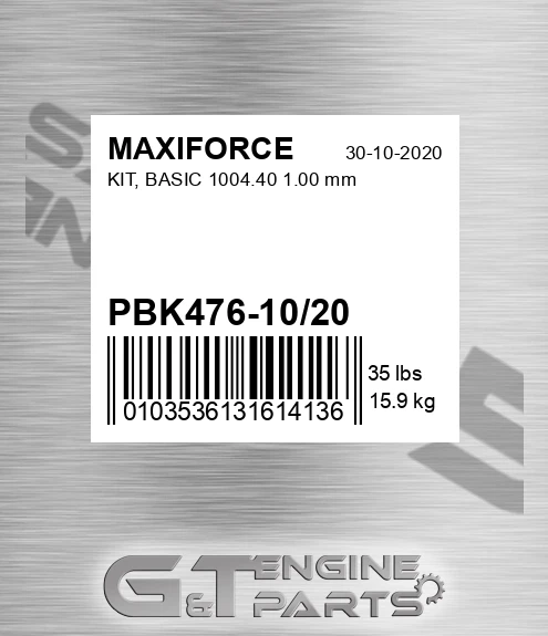 PBK476-10/20 Kit, Basic 1004.40 1.00 Mm for MAXIFORCE