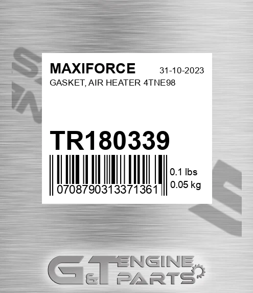 TR180339 Gasket, Air Heater 4tne98 for MAXIFORCE