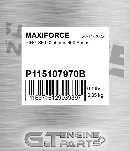 P115107970B Ring Set, 0.50 Mm 400 Series for MAXIFORCE