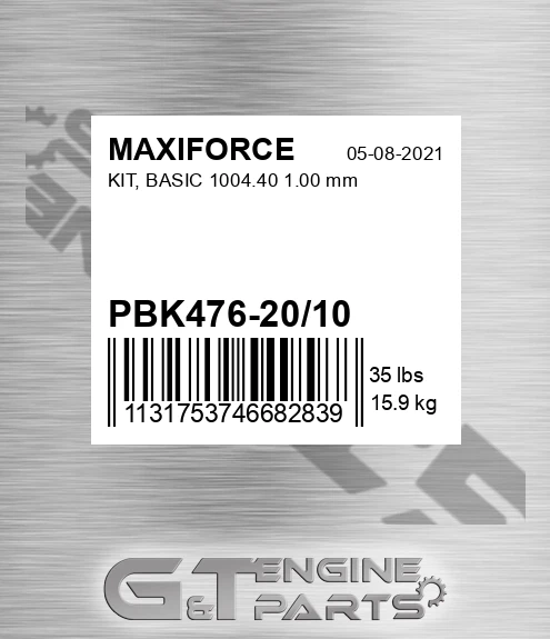 PBK476-20/10 Kit, Basic 1004.40 1.00 Mm for MAXIFORCE