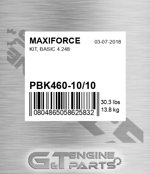 PBK460-10/10 Kit, Basic 4.248 for MAXIFORCE