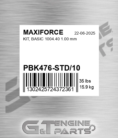 PBK476-STD/10 Kit, Basic 1004.40 1.00 Mm for MAXIFORCE