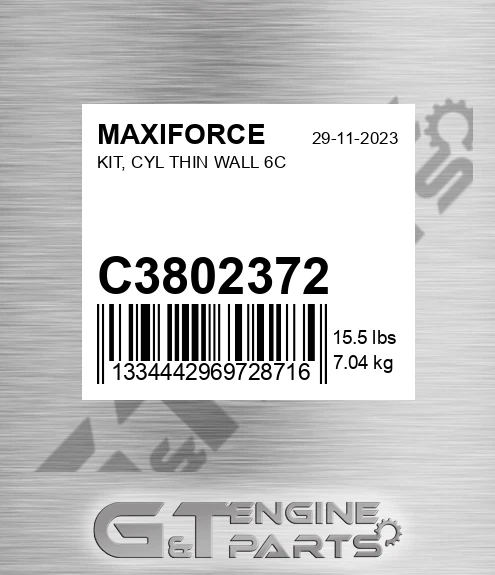 C3802372 Kit, Cyl Thin Wall 6c for MAXIFORCE