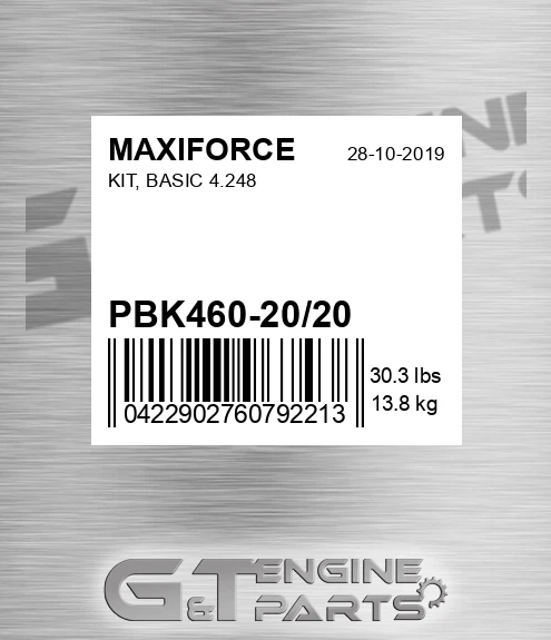 PBK460-20/20 Kit, Basic 4.248 for MAXIFORCE