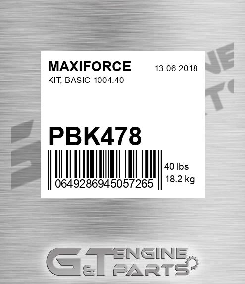 PBK478 Kit, Basic 1004.40 for MAXIFORCE