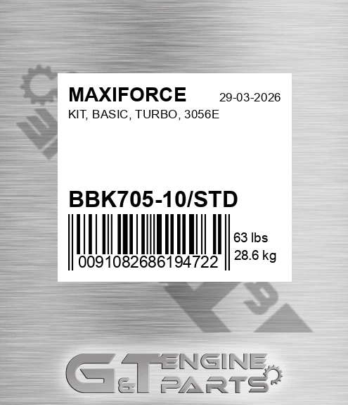 BBK705-10/STD Kit, Basic, Turbo, 3056e for MAXIFORCE