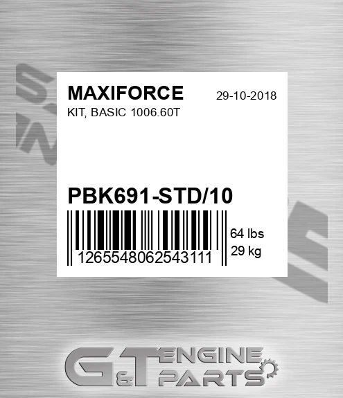 PBK691-STD/10 Kit, Basic 1006.60t for MAXIFORCE