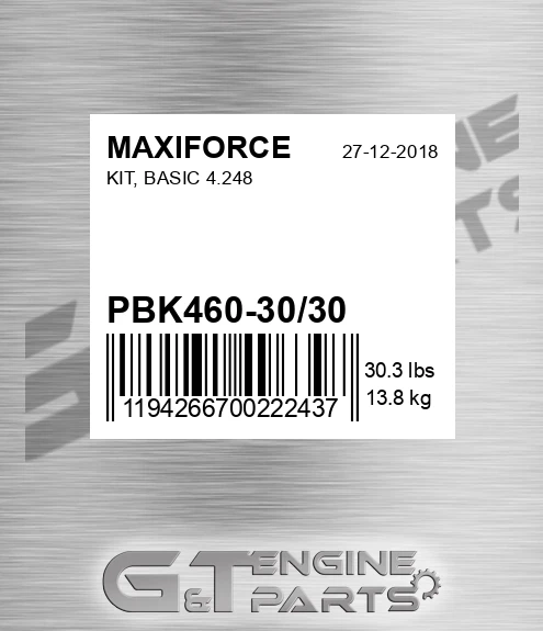 PBK460-30/30 Kit, Basic 4.248 for MAXIFORCE