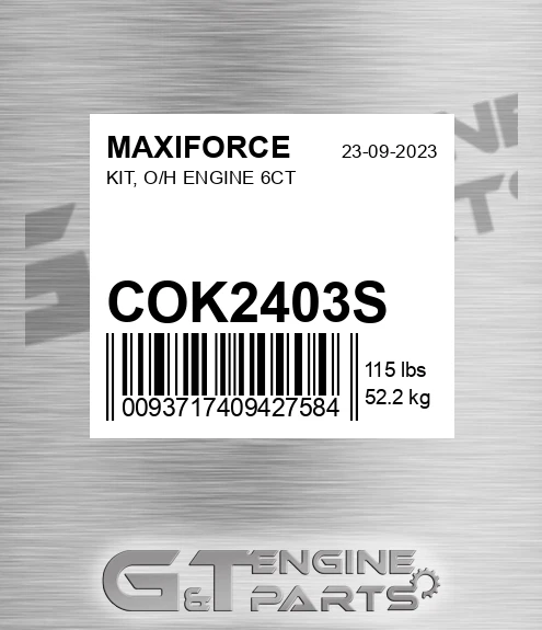 COK2403S Kit, O/h Engine 6ct for MAXIFORCE