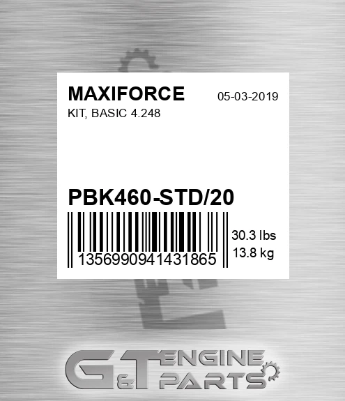 PBK460-STD/20 Kit, Basic 4.248 for MAXIFORCE