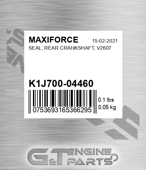 K1J700-04460 Seal, Rear Crankshaft, V2607 for MAXIFORCE