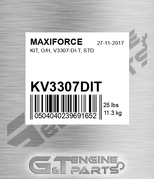 KV3307DIT Kit, O/h, V3307-di-t, Std for MAXIFORCE