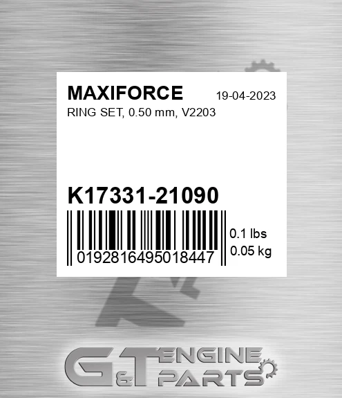 K17331-21090 Ring Set, 0.50 Mm, V2203 for MAXIFORCE