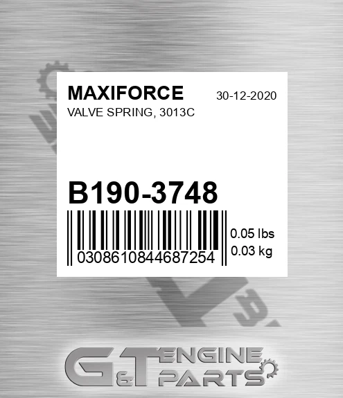 B190-3748 Valve Spring, 3013c for MAXIFORCE