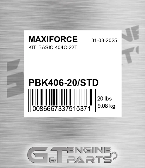 PBK406-20/STD Kit, Basic 404c-22t for MAXIFORCE