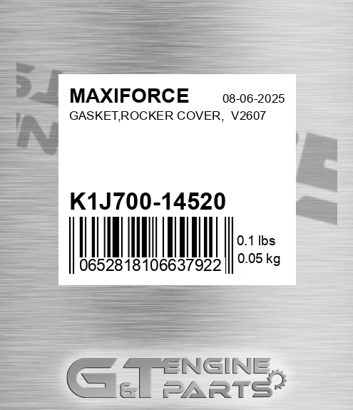 K1J700-14520 Gasket,rocker Cover, V2607 for MAXIFORCE