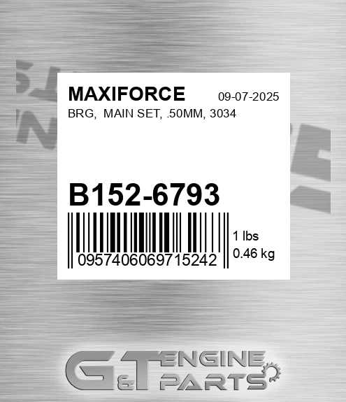 B152-6793 Brg, Main Set, .50mm, 3034 for MAXIFORCE