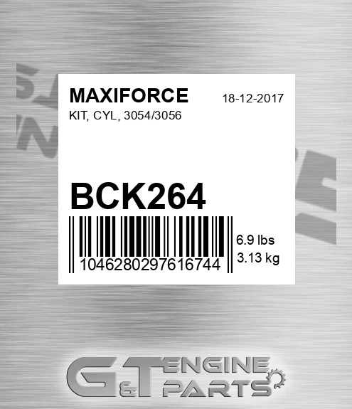 BCK264 Kit, Cyl, 3054/3056 for MAXIFORCE