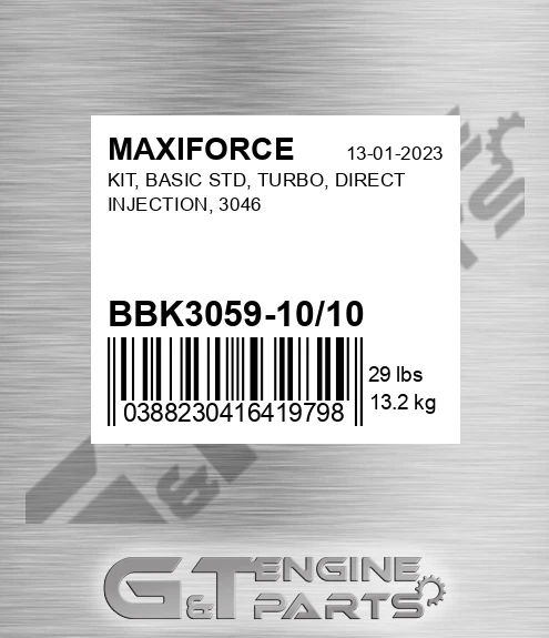 BBK3059-10/10 Kit, Basic Std, Turbo, Direct Injection, 3046 for MAXIFORCE