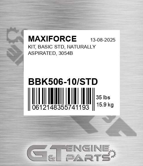 BBK506-10/STD Kit, Basic Std, Naturally Aspirated, 3054b for MAXIFORCE