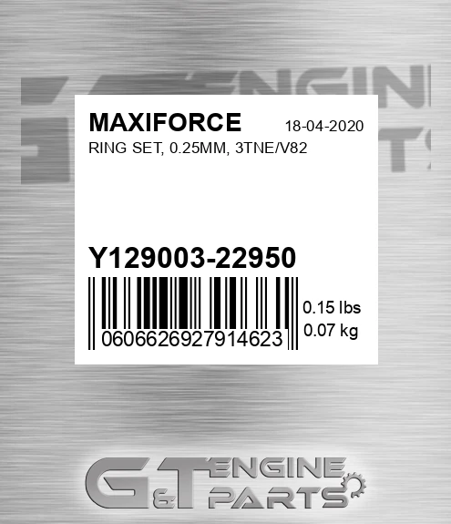 Y129003-22950 Ring Set, 0.25mm, 3tne/v82 for MAXIFORCE