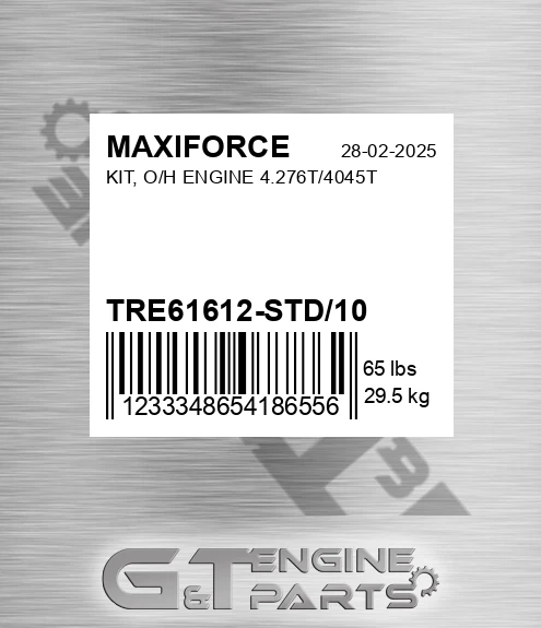 TRE61612-STD/10 Kit, O/h Engine 4.276t/4045t for MAXIFORCE