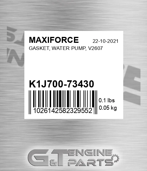K1J700-73430 Gasket, Water Pump, V2607 for MAXIFORCE