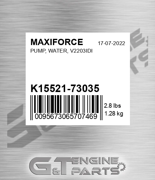 K15521-73035 Pump, Water, V2203idi for MAXIFORCE