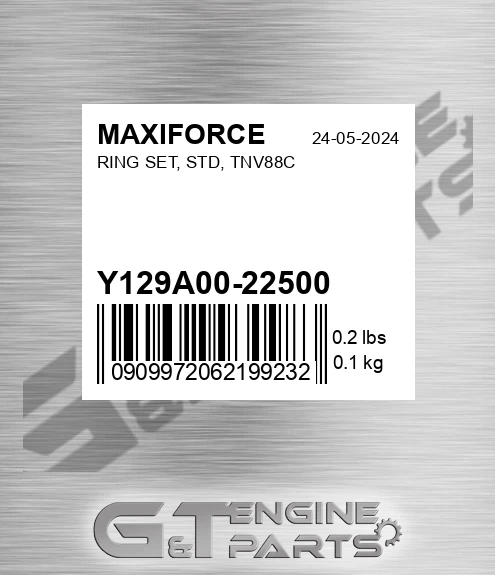 Y129A00-22500 Ring Set, Std, Tnv88c for MAXIFORCE