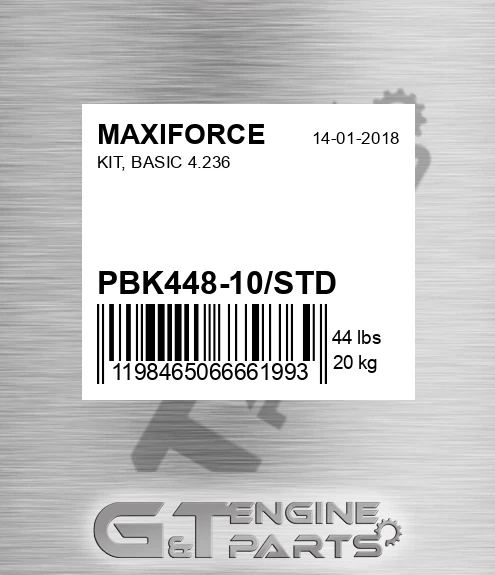 PBK448-10/STD Kit, Basic 4.236 for MAXIFORCE