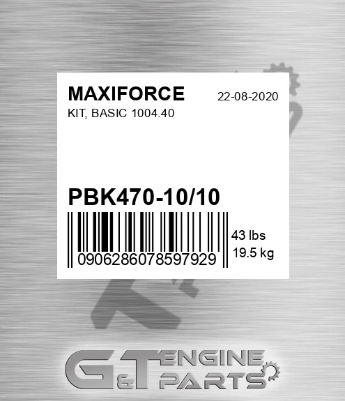 PBK470-10/10 Kit, Basic 1004.40 for MAXIFORCE