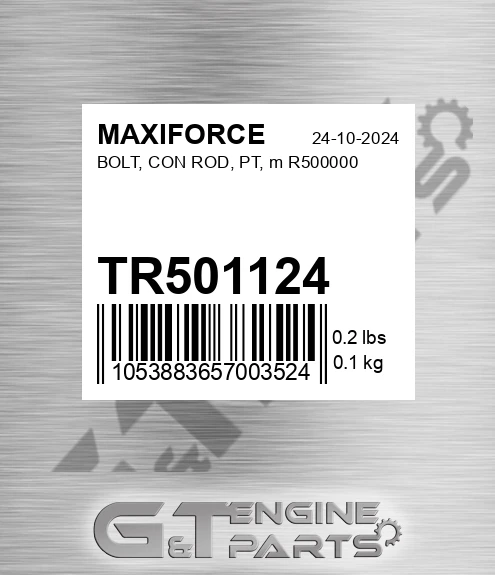 TR501124 Bolt, Con Rod, Pt, M R500000 for MAXIFORCE