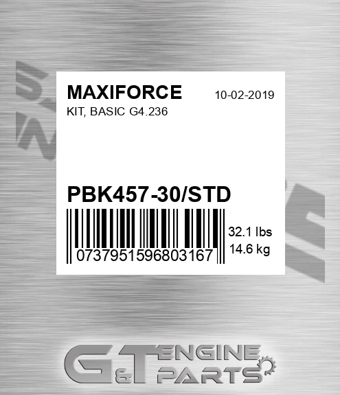 PBK457-30/STD Kit, Basic G4.236 for MAXIFORCE
